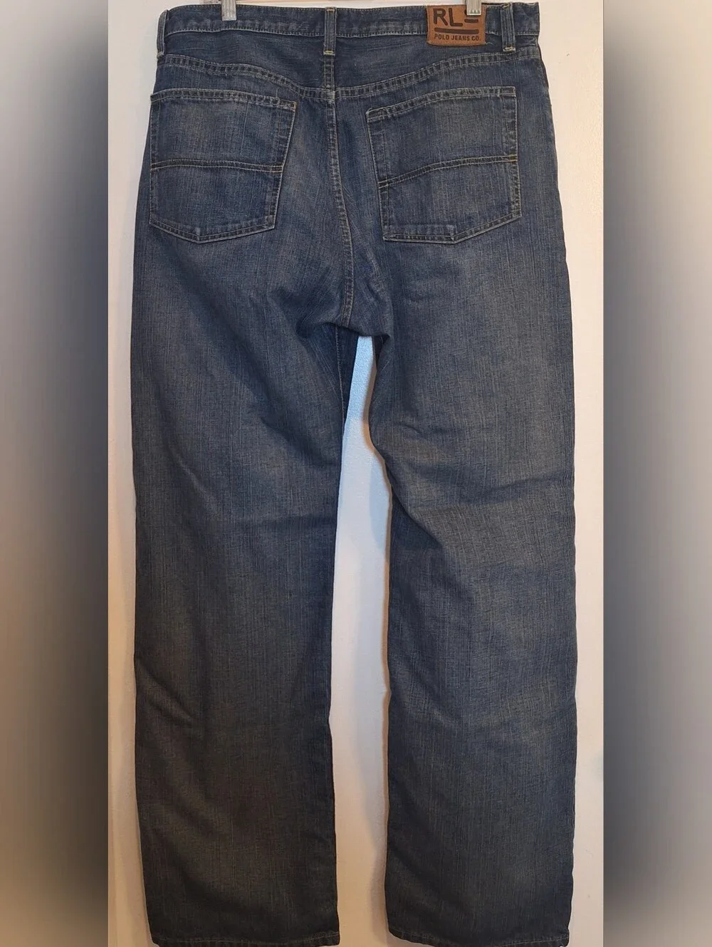Ralph Lauren Men’s Polo Jeans 36x34 Classic Woodrow Wide Leg Medium Denim Jean
